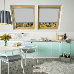 Pale Grey Dakea Skylight Window Blinds