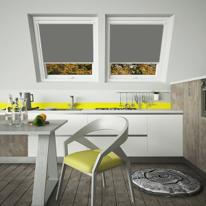 Rock Grey Optilight White Frame Skylight Window Blinds